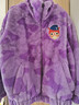 陸心媛2023秋冬防寒外套保暖寬松休閑舒適女士上衣外套毛絨毛呢外套 紫色 均碼 曬單實(shí)拍圖
