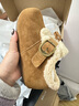 百麗（Belle）章若楠同款喵喵吐司毛毛勃肯鞋女2025冬新加絨棉鞋B2829DM5 棕色 37 (235mm) 曬單實(shí)拍圖