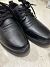 紅蜻蜓男鞋平底秋冬牛皮休閑鞋男圓頭商務(wù)正裝皮鞋男WTA306871黑色41 曬單實(shí)拍圖