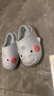 babycrayon2025秋冬款卡通饞嘴萌鯊防水兒童包跟棉拖鞋男童女童防滑寶寶棉鞋 藍色 15 cm內長(cháng)【150】腳長(cháng)約14-14.5cm穿 曬單實(shí)拍圖