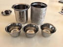 飛劍（feijian）純鈦旅行功夫茶具雙層隔熱茶杯套裝戶(hù)外露營(yíng)便攜泡茶器套裝皓月銀 曬單實(shí)拍圖
