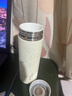 全陶瓷內膽保溫杯非涂層茶水分離杯桌面辦公水杯子便捷戶(hù)外車(chē)載杯 米白色380ml 曬單實(shí)拍圖