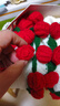 橙央花束毛毯手工玫瑰花毯子成品車(chē)載午睡diy披風(fēng)生日送女友節日禮物 A類(lèi)160cm升級加大款【99朵熱情紅 送禮袋+絲帶】 曬單實(shí)拍圖