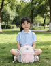 361°戶(hù)外兒童小背包男孩旅游包小學(xué)生書(shū)包女輕便春秋游雙肩背包補課包 粉色 中號【適合1-3年級】26*11*33.5cm 曬單實(shí)拍圖