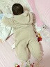 babylove【清倉】嬰兒奧粒絨連體衣冬季加厚保暖哈衣男女寶寶連帽外出服 乳酪白 90cm 曬單實(shí)拍圖