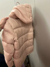 英氏（YEEHOO）女童羽絨服兒童外套中大童裝保暖冬裝加厚連帽時(shí)尚衣服 淺粉 120  曬單實(shí)拍圖