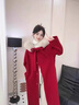 MSJ雙面羊絨大衣女高端紅色雙面呢大衣女中長(cháng)款2025冬季 紅色[雙面羊絨版] S [105斤內] 曬單實(shí)拍圖