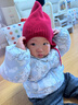 babylove嬰兒帽子秋冬毛線(xiàn)帽保暖外出包頭帽百搭針織帽寶寶護耳帽防風(fēng)帽 曬單實(shí)拍圖
