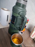 EATKM保溫壺杯便攜戶(hù)外大號大容量家用保溫瓶316暖熱水壺旅行名牌保冷 綠2.0L+升級茶濾+抗摔底座+背帶 曬單實(shí)拍圖