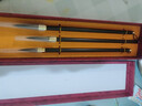 古韻灰尾毛筆書(shū)法專(zhuān)用大中小楷書(shū)行草書(shū)隸書(shū)初學(xué)者入門(mén)套裝151 【送禮盒】灰尾毛筆大中小三支 曬單實(shí)拍圖