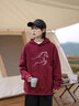 一寸相思2026馬年本命年衣服冬季加絨加厚酒紅色連帽衛衣女款寬松大碼上衣 酒紅-簡(jiǎn)約小馬 【春秋款】 M 【110-130斤】 曬單實(shí)拍圖