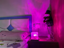 芮八旋轉水波紋氛圍燈臥室床頭小夜燈充電情趣調新年生日禮物送女生友 【插電款】16色變光-遙控開(kāi)關(guān) 曬單實(shí)拍圖