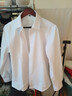 羅蒙加絨白襯衫男士長(cháng)袖秋冬季加厚保暖襯衣商務(wù)正裝職業(yè)工裝寸衫 白色 XL 曬單實(shí)拍圖