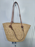 詩(shī)藍草編包女編織菜籃子大容量通勤托特包夏季新款海邊旅行度假沙灘包 米白色 曬單實(shí)拍圖