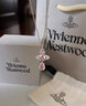薇薇安·威斯特伍德（Vivienne Westwood）西太后項鏈水滴人魚(yú)淚吊墜項鏈輕奢鎖骨鏈女款毛衣鏈女友新年禮物 粉色 曬單實(shí)拍圖