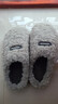 回力棉拖鞋男士冬季室內防滑防臭居家厚底保暖加厚毛絨拖鞋保暖棉拖女 灰色 40-41 （適合39-40碼的腳） 曬單實(shí)拍圖