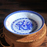 LICHEN 青花玲瓏碗景德鎮釉下彩陶瓷餐具古典龍紋中式系列白瓷優(yōu)級品 8英寸20.5x4厘米 1個(gè) 曬單實(shí)拍圖