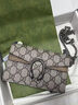 古馳（GUCCI）酒神女包 Dionysus系列酷奇單肩斜挎包包女士 送女友老 mini 16.5cm 老花 曬單實(shí)拍圖