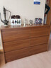 五斗柜實(shí)木儲物柜客廳靠墻一體收納柜臥室簡(jiǎn)約現代床尾置物柜斗柜 【雙排六抽*加厚板材】郁金檀木色90CM;組裝 曬單實(shí)拍圖