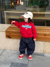 嘟嘟家兒童衛衣學(xué)院風(fēng)春款男童紅色長(cháng)袖春季女童連帽衣服寶寶童裝洋氣潮 卡蘭達紅 90 曬單實(shí)拍圖