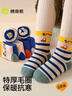 棉奇熊兒童襪子加絨加厚秋冬款襪棉質(zhì)毛圈襪男童襪子男寶-Q16加厚-3-5 曬單實(shí)拍圖