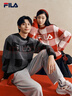FILA 斐樂(lè )官方馬上起飛情侶長(cháng)袖毛衣女編織衫休閑棋盤(pán)格套頭上衣男 曬單實(shí)拍圖