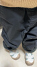 優(yōu)衣庫童裝男童女童保暖束腳褲長(cháng)褲加絨褲子478127 09 黑色 110 曬單實(shí)拍圖