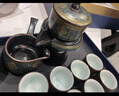 石茗堂輕奢高級功夫茶具套裝干泡小茶盤(pán)自動(dòng)泡茶壺琺瑯彩六君子茶道送禮 古典咖自動(dòng)茶具+茶道茶葉罐 12件 曬單實(shí)拍圖