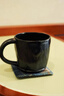 九土咖啡杯粗陶手工復古個(gè)性日式小眾陶瓷杯子禮物藝術(shù)咖啡馬克杯 條紋杯黑色款 曬單實(shí)拍圖
