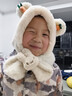 寶寶帽子冬季蘿卜小兔嬰兒圍脖一體帽男孩女童秋冬加厚防風(fēng)毛絨帽 兒童毛絨帽-胡蘿卜款-米色-1個(gè) 曬單實(shí)拍圖