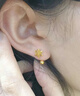 中國珠寶雪花黃金耳釘女999足金耳飾生日禮物送女朋友老婆 金重約1.7g【足金耳釘】 曬單實(shí)拍圖