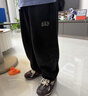 蓋璞【大小童同款】男女童2025秋季新款logo抓絨束腳褲衛褲805417 曬單實(shí)拍圖