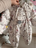 嫚熙（EMXEE）【新品】白鵝絨羽絨服嬰兒連體衣冬季保暖寶寶精靈連帽外出爬服 狐之絮語(yǔ) 90 【1-2歲，建議體重9.5-13kg】 曬單實(shí)拍圖