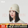 MLB毛線(xiàn)帽女秋冬季百搭針織帽韓國NY刺繡保暖LA男女帽子 毛線(xiàn)中標白金NY 曬單實(shí)拍圖