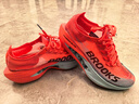 布魯克斯（BROOKS）HYPERION ELITE 龍卷風(fēng)5跑步鞋男女專(zhuān)業(yè)馬拉松運動(dòng)跑鞋紅品 熒光粉橘/霧水藍 40 曬單實(shí)拍圖