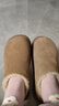 山石匠人桑坡小土豆男女同款保暖平跟休閑風(fēng)一腳蹬慵懶雪地靴 栗色 加絨 全拖ZH008-1 37 曬單實(shí)拍圖