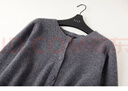 ELLE【100%綿羊毛】簡(jiǎn)約氣質(zhì)毛針織衫女2025秋裝新款圓領(lǐng)毛衣開(kāi)衫 深灰色 L 曬單實(shí)拍圖