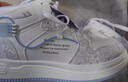 回力男鞋子秋冬季2025新款加絨棉鞋青少年高幫休閑板鞋籃球運動(dòng)小白鞋 白/灰/淺藍 37 曬單實(shí)拍圖