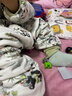 相思桐秋冬兒童加厚德絨睡袋嬰兒防踢被寶寶羊絨豆豆絨哈衣幼兒連體衣 絲帶熊貓【超柔抑菌德絨豆豆絨】 120【建議身高100-110】 曬單實(shí)拍圖