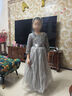 衣諾坊女童禮服長(cháng)裙兒童花童女孩演出服 灰色紗擺長(cháng)裙 140cm 曬單實(shí)拍圖