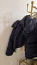 德瑪納【藏青短款大口袋羽絨服】冬連帽防風(fēng)扣設計羽絨外套女 曬單實(shí)拍圖