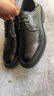 蜻蜓牌商務(wù)皮鞋男士大頭鞋休閑真皮正裝鞋系帶德比男鞋牛皮厚底上班婚鞋 黑色 41 曬單實(shí)拍圖