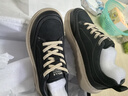 百麗（Belle）男士復古休閑工裝板鞋2026春冬季新款加絨厚底增高8YH01AM6 黑色-單里 40 曬單實(shí)拍圖