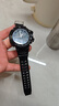 尊致登（ZETHYDUM）適配卡西歐手表GW-A1100 G-1400 GW-4000 GA-1000防水硅膠手表帶 黑色鋼圈 鋼色扣 0mm 曬單實(shí)拍圖