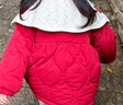 班喜迪女童棉服冬裝兒童洋氣公主夾棉外套女寶寶加絨棉衣新年衣服拜年服 曬單實(shí)拍圖