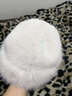 雪衣王哈爾濱旅游白色仿兔毛蒙古帽子女冬季防寒保暖漁夫帽百搭毛絨帽 【米白色】 曬單實(shí)拍圖