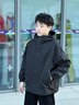 G.duck小黃鴨男童風(fēng)衣外套2026春裝新款中大童春秋季連帽夾克沖鋒衣秋裝 黑色 140 cm 曬單實(shí)拍圖