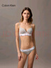 Calvin Klein內衣【明星同款摩登引力帶】女士本命年ck比基尼內褲女 020-椰青灰 1條 S 曬單實(shí)拍圖