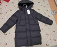 保姆鵝 兒童羽絨服加長(cháng)款護膝鎖溫中大童連帽保暖防風(fēng)加厚外套[NG2877] 炭黑 160 曬單實(shí)拍圖