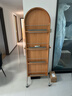 小半家具穿衣鏡實(shí)木移動(dòng)全身鏡家用收納復古雜志架鏡子落地試衣鏡 美日穿衣鏡【北美櫻桃木】 曬單實(shí)拍圖
